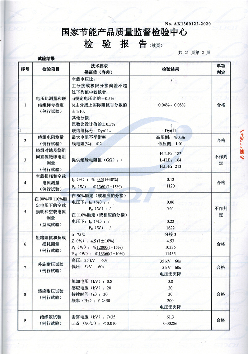高低压试验报告-S11-1250仁怀仁怀仁怀油浸式变压器-2.jpg